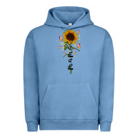 Pigment Pebble Blue mama sunflower Urban Hoodie - RacoonDesign