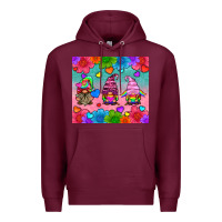 Burgundy lgbtq genomes Premium Hoodie - HRA Design Shop