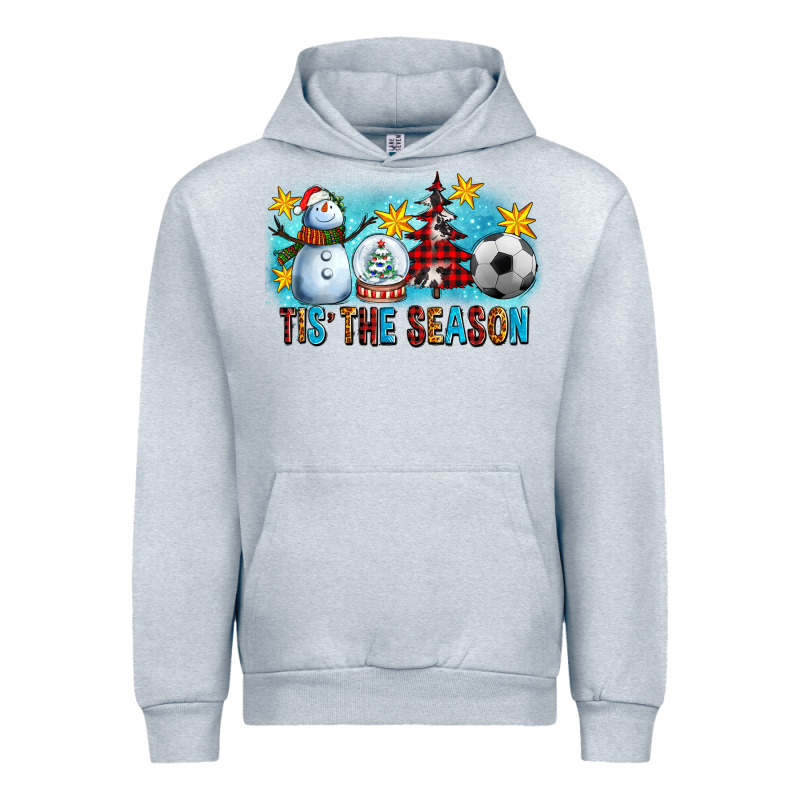 Tis The Season Christmas With Soccer Ball And Snowman Urban Hoodie by FaDigitalArtStudio | Teevron
