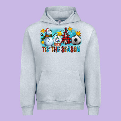 Tis The Season Christmas With Soccer Ball And Snowman Urban Hoodie Designed By Fadigitalartstudio
