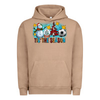 Pigment Burro Tis The Season Christmas With Soccer Ball And Snowman Urban Hoodie - FaDigitalArtStudio