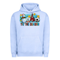 Pigment Grape Ice Tis The Season Christmas With Soccer Ball And Snowman Urban Hoodie - FaDigitalArtStudio