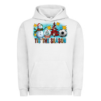 Pigment Lunar Rock Tis The Season Christmas With Soccer Ball And Snowman Urban Hoodie - FaDigitalArtStudio