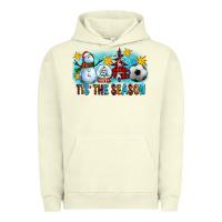 Pigment Pistachio Tis The Season Christmas With Soccer Ball And Snowman Urban Hoodie - FaDigitalArtStudio