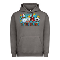 Pigment Tornado Tis The Season Christmas With Soccer Ball And Snowman Urban Hoodie - FaDigitalArtStudio