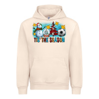 Sandshell Tis The Season Christmas With Soccer Ball And Snowman Urban Hoodie - FaDigitalArtStudio