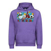Tulip Tis The Season Christmas With Soccer Ball And Snowman Urban Hoodie - FaDigitalArtStudio