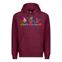 Burgundy lgbtq gnome  libbey glass Premium Hoodie - HRA Design Shop