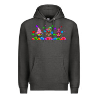 Charcoal Heather lgbtq gnome  libbey glass Premium Hoodie - HRA Design Shop