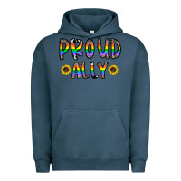 Pigment Midnight Navy proud ally Urban Hoodie - CowhideDigitalArt