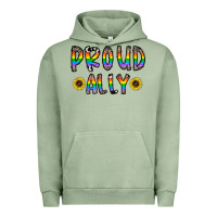 Pigment Oil Green proud ally Urban Hoodie - CowhideDigitalArt