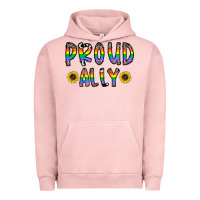 Pigment Salmon proud ally Urban Hoodie - CowhideDigitalArt
