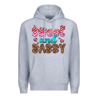 Heather Grey sweet and sassy Premium Hoodie - HRA Design Shop