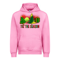 Fuchsia Pink tis the season christmas with tennis ball and tree cookie Urban Hoodie - FaDigitalArtStudio