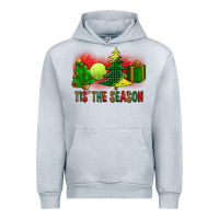 Heather Grey tis the season christmas with tennis ball and tree cookie Urban Hoodie - FaDigitalArtStudio