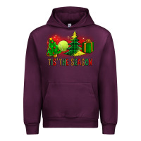 Mauve Wine tis the season christmas with tennis ball and tree cookie Urban Hoodie - FaDigitalArtStudio