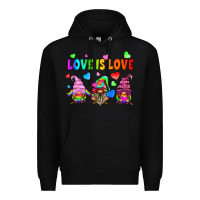 Black lgbtq love is love gnomes Premium Hoodie - HRA Design Shop
