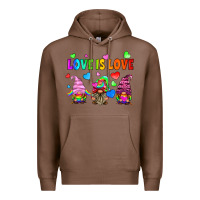 Chestnut lgbtq love is love gnomes Premium Hoodie - HRA Design Shop