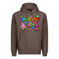 Coffee lgbtq love is love gnomes Premium Hoodie - HRA Design Shop