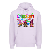 Lilac lgbtq love is love gnomes Premium Hoodie - HRA Design Shop