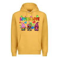 Mustard lgbtq love is love gnomes Premium Hoodie - HRA Design Shop