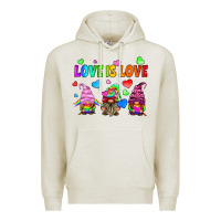 Oatmeal Heather lgbtq love is love gnomes Premium Hoodie - HRA Design Shop