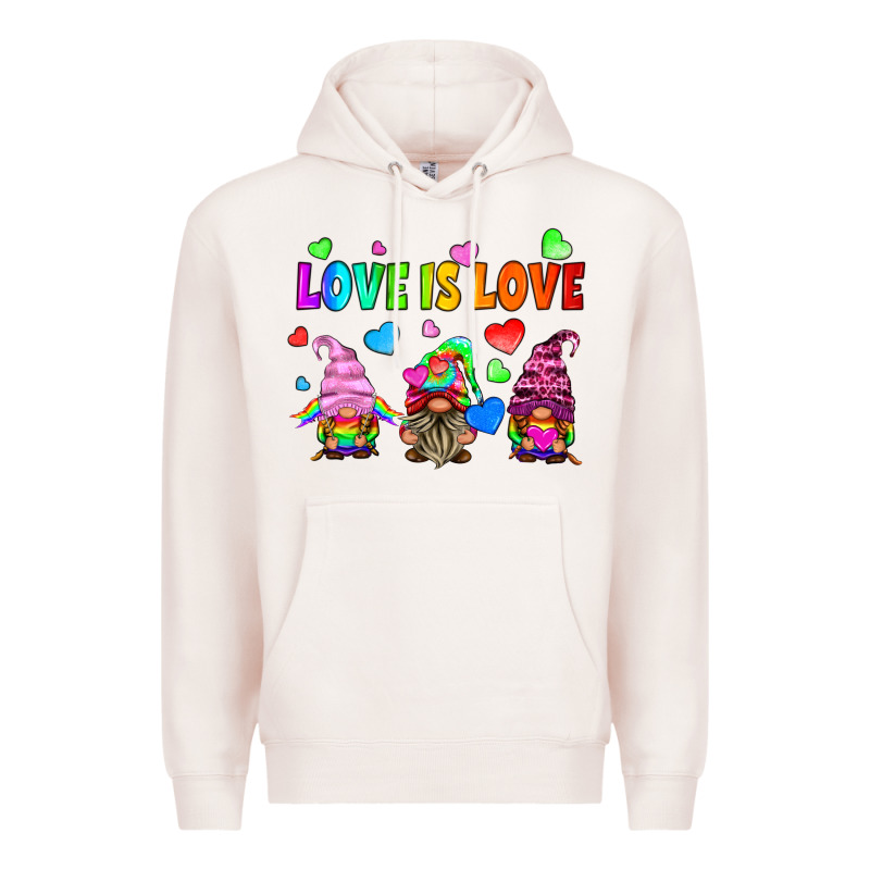 Lgbtq Love Is Love Gnomes Premium Hoodie by HRA Design Shop | Teevron