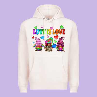 Lgbtq Love Is Love Gnomes Premium Hoodie Designed By Hra Design Shop