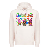 Pale Pink lgbtq love is love gnomes Premium Hoodie - HRA Design Shop
