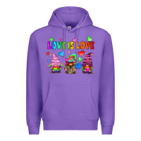 Purple lgbtq love is love gnomes Premium Hoodie - HRA Design Shop