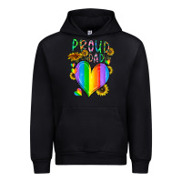 Black proud dad love Urban Hoodie - CowhideDigitalArt