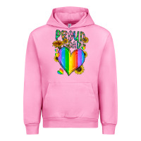 Fuchsia Pink proud dad love Urban Hoodie - CowhideDigitalArt