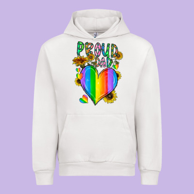 Proud Dad Love Urban Hoodie Designed By Cowhidedigitalart