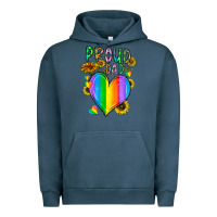 Pigment Midnight Navy proud dad love Urban Hoodie - CowhideDigitalArt