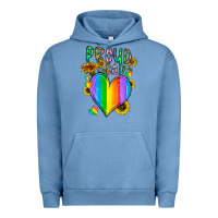 Pigment Pebble Blue proud dad love Urban Hoodie - CowhideDigitalArt