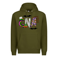 Army Green Halloween CNA Premium Hoodie - CowhideDigitalArt