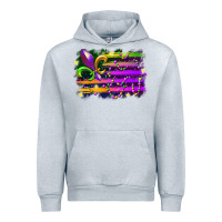 Heather Grey mardi gras flag Urban Hoodie - RacoonDesign