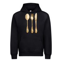 Black spoon fork knife fa element Urban Hoodie - FaDigitalArtStudio