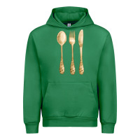 Emerald spoon fork knife fa element Urban Hoodie - FaDigitalArtStudio