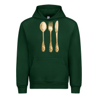 Forest Green spoon fork knife fa element Urban Hoodie - FaDigitalArtStudio