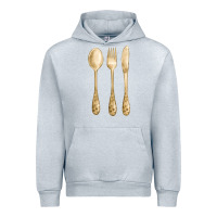 Heather Grey spoon fork knife fa element Urban Hoodie - FaDigitalArtStudio