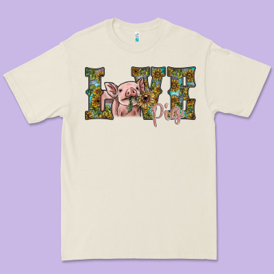 Love Pig Premium Tee Designed By Sublimationcraftshop