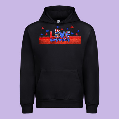 Love America Gnome Libbey Cup Urban Hoodie Designed By Hra Design Shop