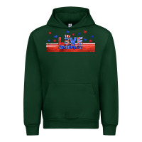 Forest Green love america gnome libbey cup Urban Hoodie - HRA Design Shop