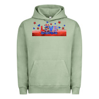 Pigment Oil Green love america gnome libbey cup Urban Hoodie - HRA Design Shop
