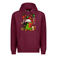 Burgundy christmas afro gnomes Premium Hoodie - FaDigitalArtStudio
