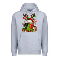 Heather Grey christmas afro gnomes Premium Hoodie - FaDigitalArtStudio