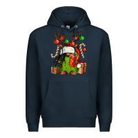Navy christmas afro gnomes Premium Hoodie - FaDigitalArtStudio