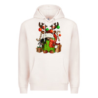 Pale Pink christmas afro gnomes Premium Hoodie - FaDigitalArtStudio