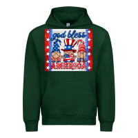 Forest Green god bless America gnomes Urban Hoodie - HRA Design Shop